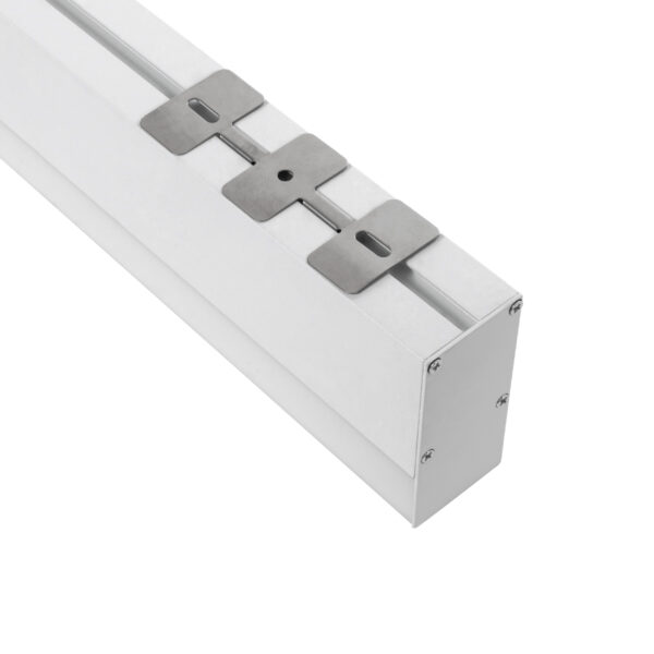 GloboStar® SURFACEPENDANT-PROFILE 70831-1M Προφίλ Αλουμινίου – Βάση & Ψύκτρα Ταινίας LED με Λευκό Γαλακτερό Κάλυμμα – Επιφανειακή & Κρεμαστή Χρήση – Πατητό Κάλυμμα – Λευκό – 1 Μέτρο – Μ100 x Π3.5 x Υ7.4cm