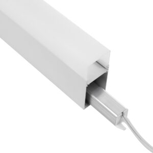 GloboStar® SURFACEPENDANT-PROFILE 70831-1M Προφίλ Αλουμινίου – Βάση & Ψύκτρα Ταινίας LED με Λευκό Γαλακτερό Κάλυμμα – Επιφανειακή & Κρεμαστή Χρήση – Πατητό Κάλυμμα – Λευκό – 1 Μέτρο – Μ100 x Π3.5 x Υ7.4cm