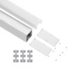 GloboStar® SURFACEPENDANT-PROFILE 70831-3M Προφίλ Αλουμινίου – Βάση & Ψύκτρα Ταινίας LED με Λευκό Γαλακτερό Κάλυμμα – Επιφανειακή & Κρεμαστή Χρήση – Πατητό Κάλυμμα – Λευκό – 3 Μέτρα – Μ300 x Π3.5 x Υ7.4cm