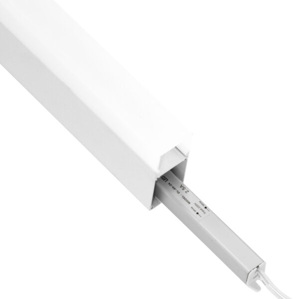 GloboStar® SURFACEPENDANT-PROFILE 70831-3M Προφίλ Αλουμινίου – Βάση & Ψύκτρα Ταινίας LED με Λευκό Γαλακτερό Κάλυμμα – Επιφανειακή & Κρεμαστή Χρήση – Πατητό Κάλυμμα – Λευκό – 3 Μέτρα – Μ300 x Π3.5 x Υ7.4cm