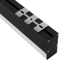 GloboStar® SURFACEPENDANT-PROFILE 70832-1M Προφίλ Αλουμινίου – Βάση & Ψύκτρα Ταινίας LED με Λευκό Γαλακτερό Κάλυμμα – Επιφανειακή & Κρεμαστή Χρήση – Πατητό Κάλυμμα – Μαύρο – 1 Μέτρο – Μ100 x Π3.5 x Υ7.4cm