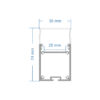 GloboStar® SURFACEPENDANT-PROFILE 70832-1M Προφίλ Αλουμινίου – Βάση & Ψύκτρα Ταινίας LED με Λευκό Γαλακτερό Κάλυμμα – Επιφανειακή & Κρεμαστή Χρήση – Πατητό Κάλυμμα – Μαύρο – 1 Μέτρο – Μ100 x Π3.5 x Υ7.4cm