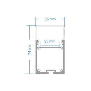GloboStar® SURFACEPENDANT-PROFILE 70832-1M Προφίλ Αλουμινίου – Βάση & Ψύκτρα Ταινίας LED με Λευκό Γαλακτερό Κάλυμμα – Επιφανειακή & Κρεμαστή Χρήση – Πατητό Κάλυμμα – Μαύρο – 1 Μέτρο – Μ100 x Π3.5 x Υ7.4cm