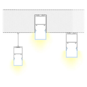 GloboStar® SURFACEPENDANT-PROFILE 70832-1M Προφίλ Αλουμινίου – Βάση & Ψύκτρα Ταινίας LED με Λευκό Γαλακτερό Κάλυμμα – Επιφανειακή & Κρεμαστή Χρήση – Πατητό Κάλυμμα – Μαύρο – 1 Μέτρο – Μ100 x Π3.5 x Υ7.4cm