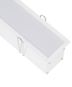 GloboStar® RECESS-PROFILE 70833-1M Προφίλ Αλουμινίου – Βάση & Ψύκτρα Ταινίας LED με Λευκό Γαλακτερό Κάλυμμα – Χωνευτή Χρήση – Πατητό Κάλυμμα – Λευκό – 1 Μέτρο – Μ100 x Π7.5 x Υ7cm