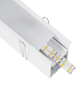 GloboStar® RECESS-PROFILE 70833-1M Προφίλ Αλουμινίου – Βάση & Ψύκτρα Ταινίας LED με Λευκό Γαλακτερό Κάλυμμα – Χωνευτή Χρήση – Πατητό Κάλυμμα – Λευκό – 1 Μέτρο – Μ100 x Π7.5 x Υ7cm