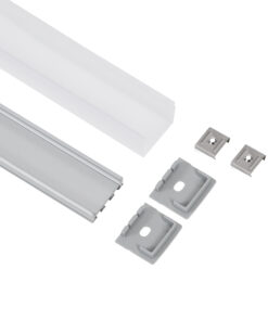 GloboStar® SURFACEPENDANT-PROFILE 70847-1M Προφίλ Αλουμινίου – Βάση & Ψύκτρα Ταινίας LED με Λευκό Γαλακτερό Κάλυμμα – Επιφανειακή & Κρεμαστή Χρήση – Πατητό Κάλυμμα – Ασημί – 1 Μέτρο – Μ100 x Π2.6 x Υ2.3cm