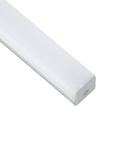 GloboStar® SURFACEPENDANT-PROFILE 70847-1M Προφίλ Αλουμινίου – Βάση & Ψύκτρα Ταινίας LED με Λευκό Γαλακτερό Κάλυμμα – Επιφανειακή & Κρεμαστή Χρήση – Πατητό Κάλυμμα – Ασημί – 1 Μέτρο – Μ100 x Π2.6 x Υ2.3cm