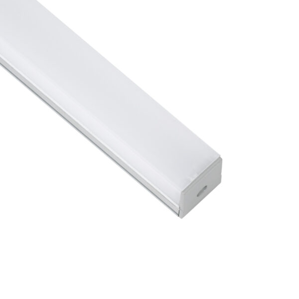 GloboStar® SURFACEPENDANT-PROFILE 70847-1M Προφίλ Αλουμινίου – Βάση & Ψύκτρα Ταινίας LED με Λευκό Γαλακτερό Κάλυμμα – Επιφανειακή & Κρεμαστή Χρήση – Πατητό Κάλυμμα – Ασημί – 1 Μέτρο – Μ100 x Π2.6 x Υ2.3cm