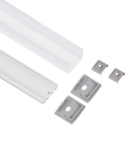 GloboStar® SURFACEPENDANT-PROFILE 70848-1M Προφίλ Αλουμινίου – Βάση & Ψύκτρα Ταινίας LED με Λευκό Γαλακτερό Κάλυμμα – Επιφανειακή & Κρεμαστή Χρήση – Πατητό Κάλυμμα – Λευκό – 1 Μέτρο – Μ100 x Π2.6 x Υ2.3cm