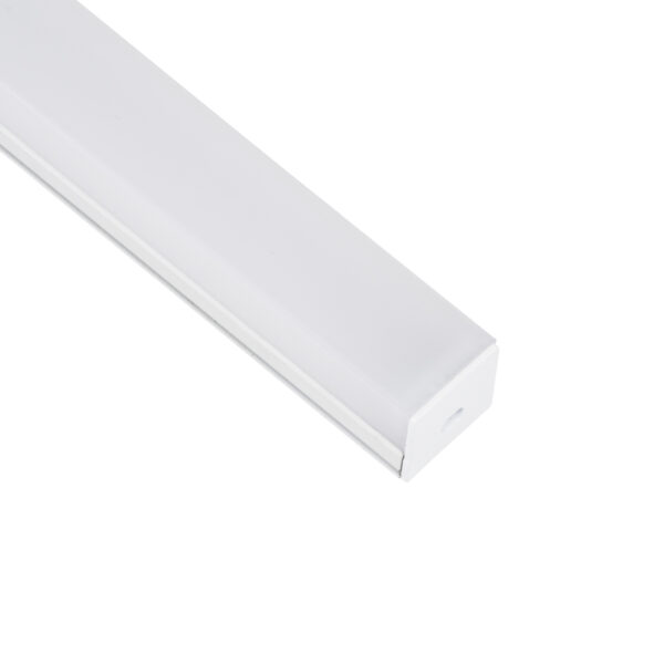 GloboStar® SURFACEPENDANT-PROFILE 70848-1M Προφίλ Αλουμινίου – Βάση & Ψύκτρα Ταινίας LED με Λευκό Γαλακτερό Κάλυμμα – Επιφανειακή & Κρεμαστή Χρήση – Πατητό Κάλυμμα – Λευκό – 1 Μέτρο – Μ100 x Π2.6 x Υ2.3cm