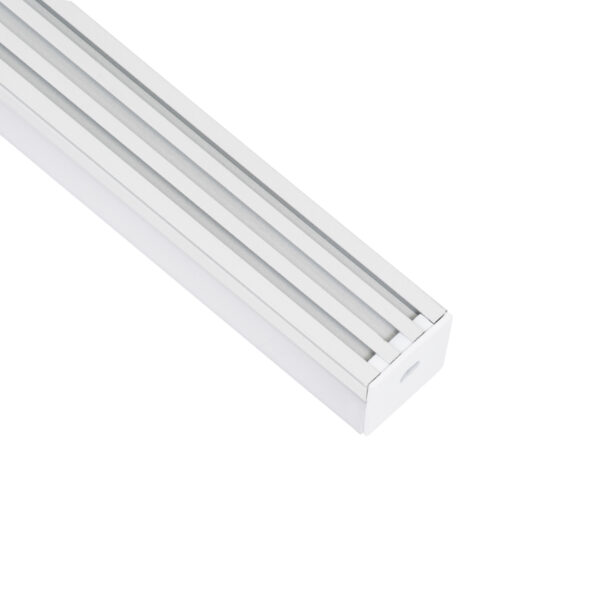 GloboStar® SURFACEPENDANT-PROFILE 70848-1M Προφίλ Αλουμινίου – Βάση & Ψύκτρα Ταινίας LED με Λευκό Γαλακτερό Κάλυμμα – Επιφανειακή & Κρεμαστή Χρήση – Πατητό Κάλυμμα – Λευκό – 1 Μέτρο – Μ100 x Π2.6 x Υ2.3cm