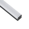 GloboStar® SURFACEPENDANT-PROFILE 70849-1M Προφίλ Αλουμινίου – Βάση & Ψύκτρα Ταινίας LED με Λευκό Γαλακτερό Κάλυμμα – Επιφανειακή & Κρεμαστή Χρήση – Πατητό Κάλυμμα – Μαύρο – 1 Μέτρο – Μ100 x Π2.6 x Υ2.3cm