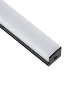 GloboStar® SURFACEPENDANT-PROFILE 70849-1M Προφίλ Αλουμινίου – Βάση & Ψύκτρα Ταινίας LED με Λευκό Γαλακτερό Κάλυμμα – Επιφανειακή & Κρεμαστή Χρήση – Πατητό Κάλυμμα – Μαύρο – 1 Μέτρο – Μ100 x Π2.6 x Υ2.3cm