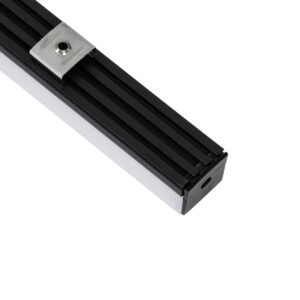 GloboStar® SURFACEPENDANT-PROFILE 70849-1M Προφίλ Αλουμινίου – Βάση & Ψύκτρα Ταινίας LED με Λευκό Γαλακτερό Κάλυμμα – Επιφανειακή & Κρεμαστή Χρήση – Πατητό Κάλυμμα – Μαύρο – 1 Μέτρο – Μ100 x Π2.6 x Υ2.3cm