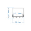 GloboStar® SURFACEPENDANT-PROFILE 70849-1M Προφίλ Αλουμινίου – Βάση & Ψύκτρα Ταινίας LED με Λευκό Γαλακτερό Κάλυμμα – Επιφανειακή & Κρεμαστή Χρήση – Πατητό Κάλυμμα – Μαύρο – 1 Μέτρο – Μ100 x Π2.6 x Υ2.3cm