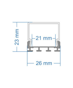 GloboStar® SURFACEPENDANT-PROFILE 70849-1M Προφίλ Αλουμινίου – Βάση & Ψύκτρα Ταινίας LED με Λευκό Γαλακτερό Κάλυμμα – Επιφανειακή & Κρεμαστή Χρήση – Πατητό Κάλυμμα – Μαύρο – 1 Μέτρο – Μ100 x Π2.6 x Υ2.3cm