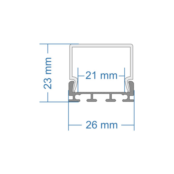 GloboStar® SURFACEPENDANT-PROFILE 70849-1M Προφίλ Αλουμινίου – Βάση & Ψύκτρα Ταινίας LED με Λευκό Γαλακτερό Κάλυμμα – Επιφανειακή & Κρεμαστή Χρήση – Πατητό Κάλυμμα – Μαύρο – 1 Μέτρο – Μ100 x Π2.6 x Υ2.3cm