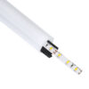 GloboStar® SURFACEPENDANT-PROFILE 70854-1M Προφίλ Αλουμινίου – Βάση & Ψύκτρα Ταινίας LED με Λευκό Γαλακτερό Κάλυμμα – Επιφανειακή & Κρεμαστή Χρήση – Πατητό Κάλυμμα – Μαύρο – 1 Μέτρο – Μ100 x Φ3cm