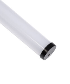 GloboStar® SURFACEPENDANT-PROFILE 70854-1M Προφίλ Αλουμινίου – Βάση & Ψύκτρα Ταινίας LED με Λευκό Γαλακτερό Κάλυμμα – Επιφανειακή & Κρεμαστή Χρήση – Πατητό Κάλυμμα – Μαύρο – 1 Μέτρο – Μ100 x Φ3cm