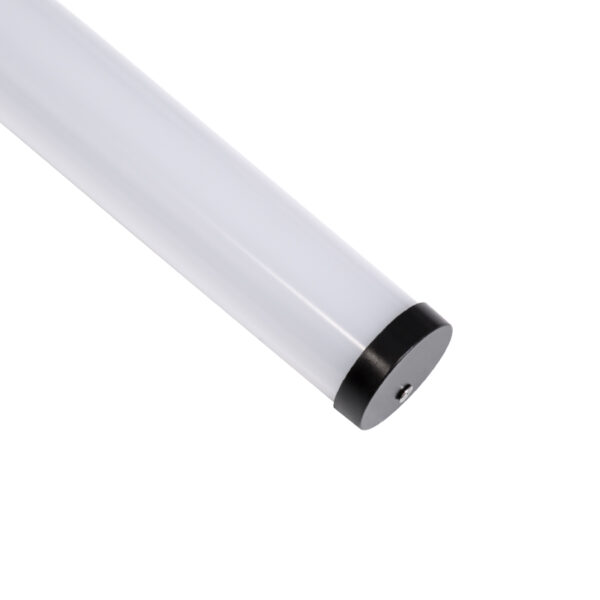 GloboStar® SURFACEPENDANT-PROFILE 70854-1M Προφίλ Αλουμινίου – Βάση & Ψύκτρα Ταινίας LED με Λευκό Γαλακτερό Κάλυμμα – Επιφανειακή & Κρεμαστή Χρήση – Πατητό Κάλυμμα – Μαύρο – 1 Μέτρο – Μ100 x Φ3cm
