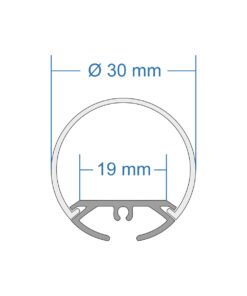 GloboStar® SURFACEPENDANT-PROFILE 70854-1M Προφίλ Αλουμινίου – Βάση & Ψύκτρα Ταινίας LED με Λευκό Γαλακτερό Κάλυμμα – Επιφανειακή & Κρεμαστή Χρήση – Πατητό Κάλυμμα – Μαύρο – 1 Μέτρο – Μ100 x Φ3cm