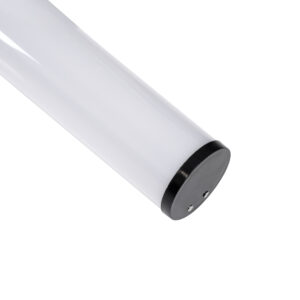 GloboStar® SURFACEPENDANT-PROFILE 70856-1M Προφίλ Αλουμινίου – Βάση & Ψύκτρα Ταινίας LED με Λευκό Γαλακτερό Κάλυμμα – Επιφανειακή & Κρεμαστή Χρήση – Πατητό Κάλυμμα – Μαύρο – 1 Μέτρο – Μ100 x Φ6cm