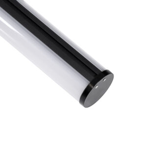GloboStar® SURFACEPENDANT-PROFILE 70856-1M Προφίλ Αλουμινίου – Βάση & Ψύκτρα Ταινίας LED με Λευκό Γαλακτερό Κάλυμμα – Επιφανειακή & Κρεμαστή Χρήση – Πατητό Κάλυμμα – Μαύρο – 1 Μέτρο – Μ100 x Φ6cm