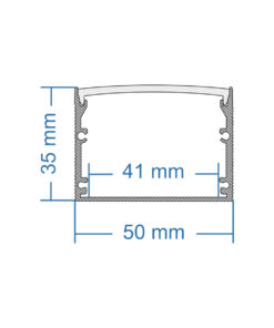 GloboStar® UNDERGROUND-PROFILE 70860-1M Προφίλ Αλουμινίου – Βάση & Ψύκτρα Ταινίας LED με Λευκό Γαλακτερό Κάλυμμα – Ενδοδαπέδια Χωνευτή Χρήση σε Δρόμους – Πατητό Κάλυμμα Υψηλής Αντοχής & Ανθεκτικότητας σε Βάρος – Ασημί – 1 Μέτρο – Μ100 x Π5 x Υ3.5cm