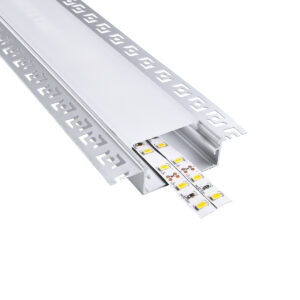 GloboStar® PLASTERBOARD-PROFILE 70862-3M Προφίλ Αλουμινίου – Βάση & Ψύκτρα Ταινίας LED με Λευκό Γαλακτερό Κάλυμμα – Χωνευτή Χρήση σε Γυψοσανίδα – Trimless – Πατητό Κάλυμμα – Ασημί – 3 Μέτρα – Πακέτο 5 Τεμαχίων – Μ300 x Π8.8 x Υ2cm