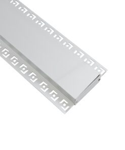 GloboStar® PLASTERBOARD-PROFILE 70862-3M Προφίλ Αλουμινίου – Βάση & Ψύκτρα Ταινίας LED με Λευκό Γαλακτερό Κάλυμμα – Χωνευτή Χρήση σε Γυψοσανίδα – Trimless – Πατητό Κάλυμμα – Ασημί – 3 Μέτρα – Πακέτο 5 Τεμαχίων – Μ300 x Π8.8 x Υ2cm