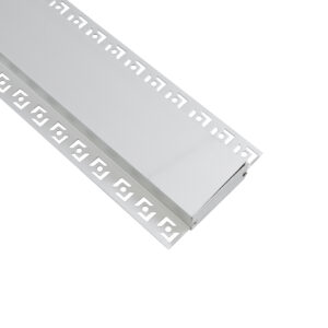 GloboStar® PLASTERBOARD-PROFILE 70862-3M Προφίλ Αλουμινίου – Βάση & Ψύκτρα Ταινίας LED με Λευκό Γαλακτερό Κάλυμμα – Χωνευτή Χρήση σε Γυψοσανίδα – Trimless – Πατητό Κάλυμμα – Ασημί – 3 Μέτρα – Πακέτο 5 Τεμαχίων – Μ300 x Π8.8 x Υ2cm