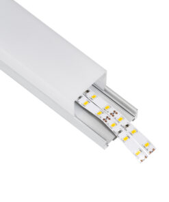 GloboStar® SURFACEPENDANT-PROFILE 70864-1M Προφίλ Αλουμινίου – Βάση & Ψύκτρα Ταινίας LED με Λευκό Γαλακτερό Κάλυμμα – Επιφανειακή & Κρεμαστή Χρήση – Πατητό Κάλυμμα – Ασημί – 1 Μέτρο – Μ100 x Π4.5 x Υ4.2cm