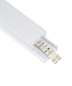 GloboStar® SURFACEPENDANT-PROFILE 70865-1M Προφίλ Αλουμινίου – Βάση & Ψύκτρα Ταινίας LED με Λευκό Γαλακτερό Κάλυμμα – Επιφανειακή & Κρεμαστή Χρήση – Πατητό Κάλυμμα – Λευκό – 1 Μέτρο – Μ100 x Π4.5 x Υ4.2cm