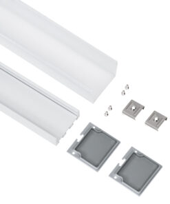 GloboStar® SURFACEPENDANT-PROFILE 70865-1M Προφίλ Αλουμινίου – Βάση & Ψύκτρα Ταινίας LED με Λευκό Γαλακτερό Κάλυμμα – Επιφανειακή & Κρεμαστή Χρήση – Πατητό Κάλυμμα – Λευκό – 1 Μέτρο – Μ100 x Π4.5 x Υ4.2cm