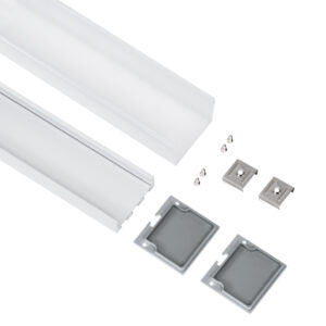 GloboStar® SURFACEPENDANT-PROFILE 70865-1M Προφίλ Αλουμινίου – Βάση & Ψύκτρα Ταινίας LED με Λευκό Γαλακτερό Κάλυμμα – Επιφανειακή & Κρεμαστή Χρήση – Πατητό Κάλυμμα – Λευκό – 1 Μέτρο – Μ100 x Π4.5 x Υ4.2cm