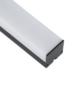 GloboStar® SURFACEPENDANT-PROFILE 70866-1M Προφίλ Αλουμινίου – Βάση & Ψύκτρα Ταινίας LED με Λευκό Γαλακτερό Κάλυμμα – Επιφανειακή & Κρεμαστή Χρήση – Πατητό Κάλυμμα – Μαύρο – 1 Μέτρο – Μ100 x Π4.5 x Υ4.2cm
