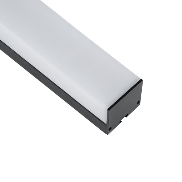 GloboStar® SURFACEPENDANT-PROFILE 70866-1M Προφίλ Αλουμινίου – Βάση & Ψύκτρα Ταινίας LED με Λευκό Γαλακτερό Κάλυμμα – Επιφανειακή & Κρεμαστή Χρήση – Πατητό Κάλυμμα – Μαύρο – 1 Μέτρο – Μ100 x Π4.5 x Υ4.2cm