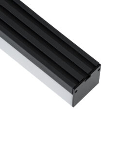 GloboStar® SURFACEPENDANT-PROFILE 70866-1M Προφίλ Αλουμινίου – Βάση & Ψύκτρα Ταινίας LED με Λευκό Γαλακτερό Κάλυμμα – Επιφανειακή & Κρεμαστή Χρήση – Πατητό Κάλυμμα – Μαύρο – 1 Μέτρο – Μ100 x Π4.5 x Υ4.2cm