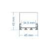 GloboStar® SURFACEPENDANT-PROFILE 70866-1M Προφίλ Αλουμινίου – Βάση & Ψύκτρα Ταινίας LED με Λευκό Γαλακτερό Κάλυμμα – Επιφανειακή & Κρεμαστή Χρήση – Πατητό Κάλυμμα – Μαύρο – 1 Μέτρο – Μ100 x Π4.5 x Υ4.2cm