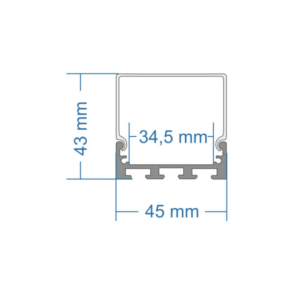GloboStar® SURFACEPENDANT-PROFILE 70866-1M Προφίλ Αλουμινίου – Βάση & Ψύκτρα Ταινίας LED με Λευκό Γαλακτερό Κάλυμμα – Επιφανειακή & Κρεμαστή Χρήση – Πατητό Κάλυμμα – Μαύρο – 1 Μέτρο – Μ100 x Π4.5 x Υ4.2cm
