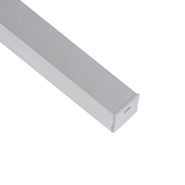 GloboStar® SURFACE-PROFILE 70867-1M Προφίλ Αλουμινίου – Βάση & Ψύκτρα Ταινίας LED με Λευκό Γαλακτερό Κάλυμμα – Επιφανειακή Χρήση – Πατητό Κάλυμμα – Ασημί – 1 Μέτρο – Μ100 x Π2.3 x Υ2cm