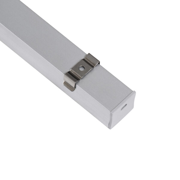 GloboStar® SURFACE-PROFILE 70867-1M Προφίλ Αλουμινίου – Βάση & Ψύκτρα Ταινίας LED με Λευκό Γαλακτερό Κάλυμμα – Επιφανειακή Χρήση – Πατητό Κάλυμμα – Ασημί – 1 Μέτρο – Μ100 x Π2.3 x Υ2cm