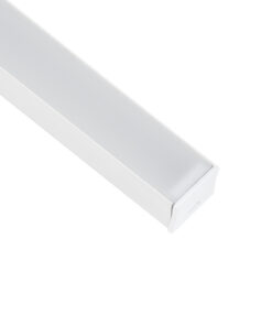 GloboStar® SURFACE-PROFILE 70868-1M Προφίλ Αλουμινίου – Βάση & Ψύκτρα Ταινίας LED με Λευκό Γαλακτερό Κάλυμμα – Επιφανειακή Χρήση – Πατητό Κάλυμμα – Λευκό – 1 Μέτρο – Μ100 x Π2.3 x Υ2cm