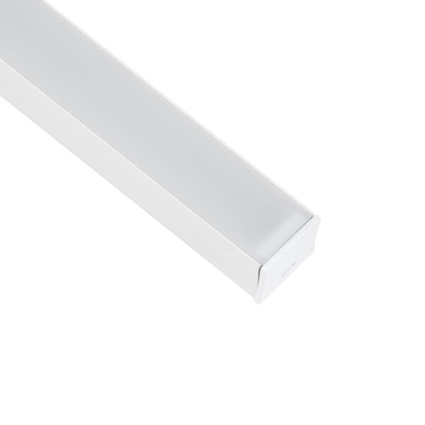 GloboStar® SURFACE-PROFILE 70868-1M Προφίλ Αλουμινίου – Βάση & Ψύκτρα Ταινίας LED με Λευκό Γαλακτερό Κάλυμμα – Επιφανειακή Χρήση – Πατητό Κάλυμμα – Λευκό – 1 Μέτρο – Μ100 x Π2.3 x Υ2cm