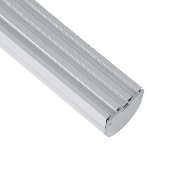 GloboStar® SURFACEPENDANT-PROFILE 70870-1M Προφίλ Αλουμινίου – Βάση & Ψύκτρα Ταινίας LED με Λευκό Γαλακτερό Κάλυμμα – Επιφανειακή & Κρεμαστή Χρήση – Πατητό Κάλυμμα – Ασημί – 1 Μέτρα – Μ100 x Π4.5 x Υ4.2cm