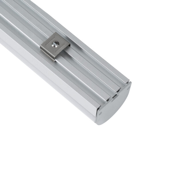 GloboStar® SURFACEPENDANT-PROFILE 70870-1M Προφίλ Αλουμινίου – Βάση & Ψύκτρα Ταινίας LED με Λευκό Γαλακτερό Κάλυμμα – Επιφανειακή & Κρεμαστή Χρήση – Πατητό Κάλυμμα – Ασημί – 1 Μέτρα – Μ100 x Π4.5 x Υ4.2cm