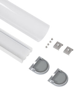 GloboStar® SURFACEPENDANT-PROFILE 70871-1M Προφίλ Αλουμινίου – Βάση & Ψύκτρα Ταινίας LED με Λευκό Γαλακτερό Κάλυμμα – Επιφανειακή & Κρεμαστή Χρήση – Πατητό Κάλυμμα – Λευκό – 1 Μέτρα – Μ100 x Π4.5 x Υ4.2cm