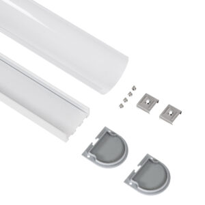 GloboStar® SURFACEPENDANT-PROFILE 70871-1M Προφίλ Αλουμινίου – Βάση & Ψύκτρα Ταινίας LED με Λευκό Γαλακτερό Κάλυμμα – Επιφανειακή & Κρεμαστή Χρήση – Πατητό Κάλυμμα – Λευκό – 1 Μέτρα – Μ100 x Π4.5 x Υ4.2cm