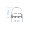 GloboStar® SURFACEPENDANT-PROFILE 70872-1M Προφίλ Αλουμινίου – Βάση & Ψύκτρα Ταινίας LED με Λευκό Γαλακτερό Κάλυμμα – Επιφανειακή & Κρεμαστή Χρήση – Πατητό Κάλυμμα – Μαύρο – 1 Μέτρα – Μ100 x Π4.5 x Υ4.2cm